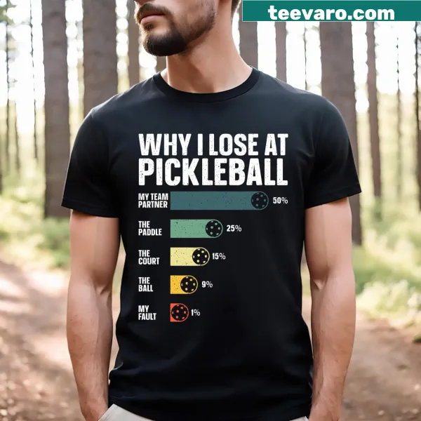 Pickleball themed t-shirt featuring playful graphics for players