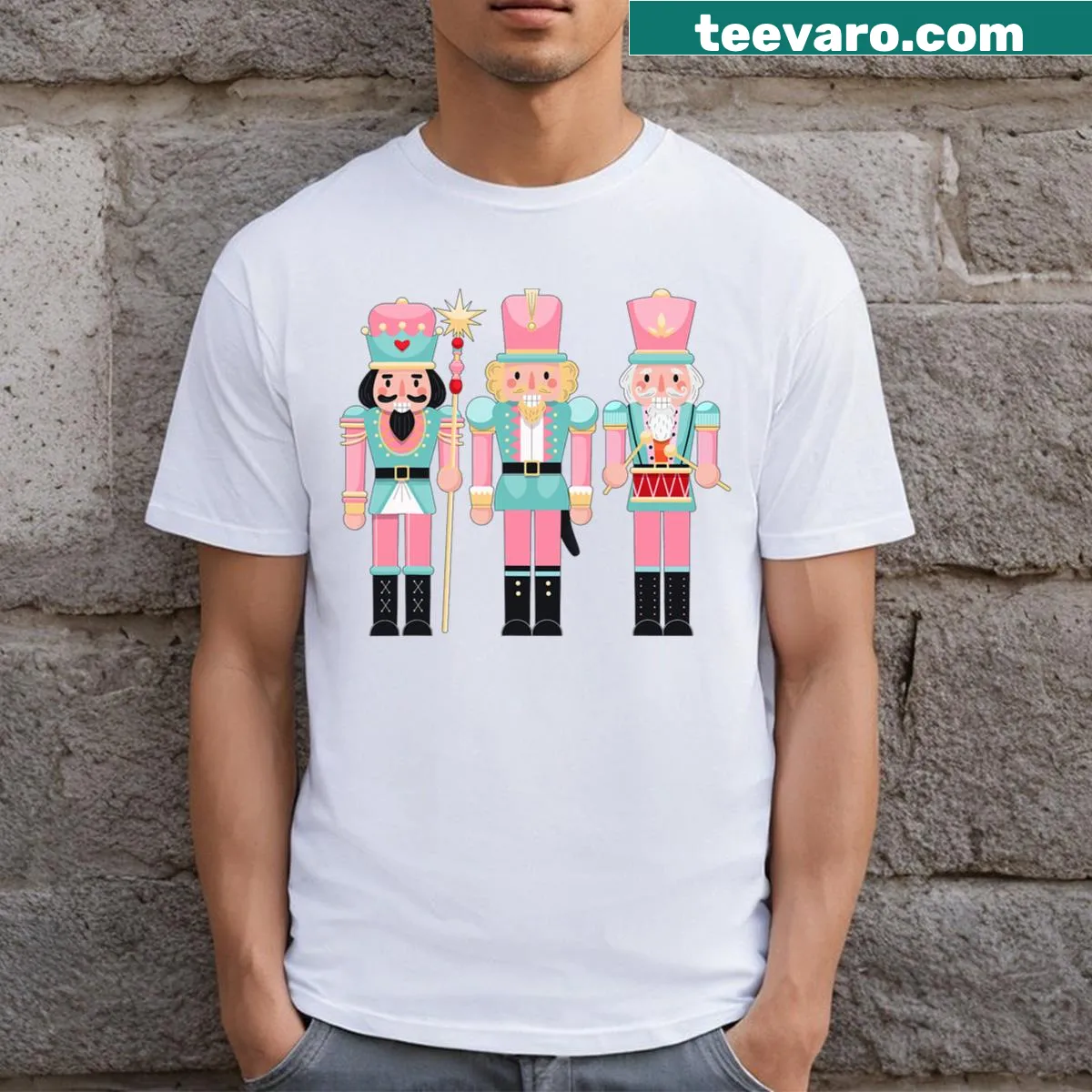 Collage T-shirt featuring a pirate theme and nature elements — on a men's t-shirt