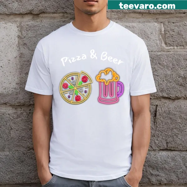 Pizza and Beer themed humorous T-shirt