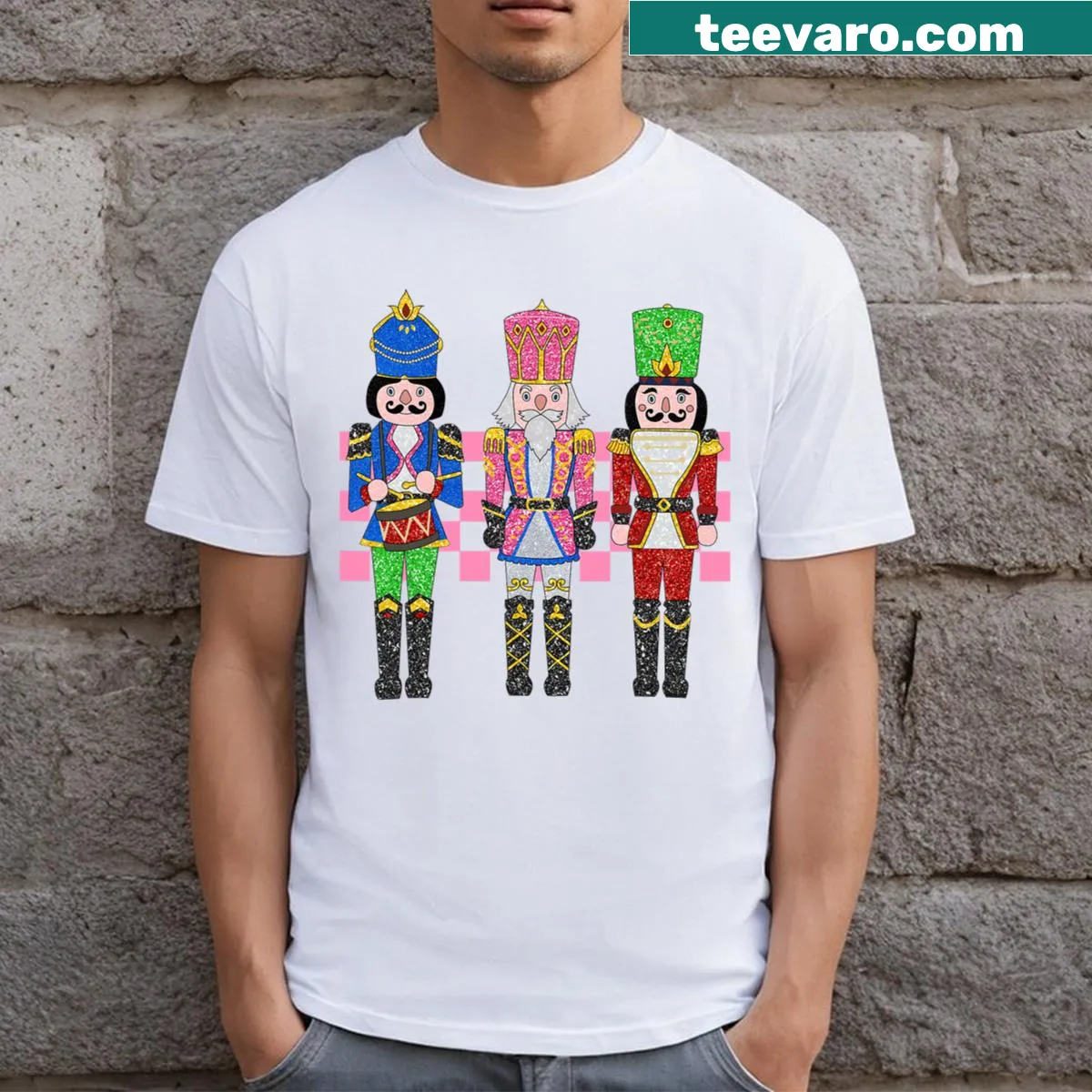 Cute design of Nutcracker Squad ballet illustration T-shirt — on a men's t-shirt