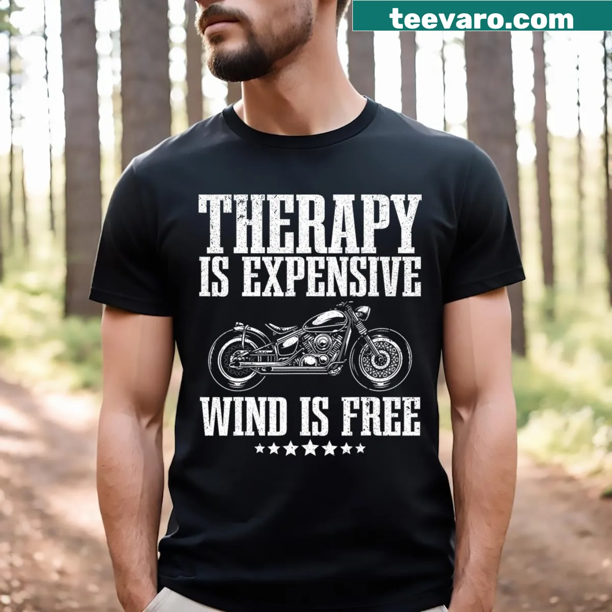 Motorcycle t-shirt with a cool bike graphic — on a men's t-shirt