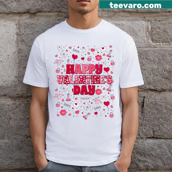 Matching kids' Valentine's Day t-shirt with sweet phrases