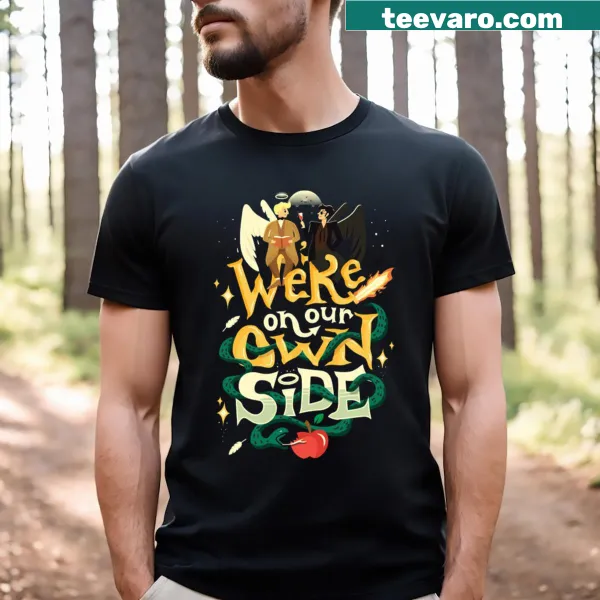 T-shirt featuring bold typography with the phrase 'Own Side' for personal expression