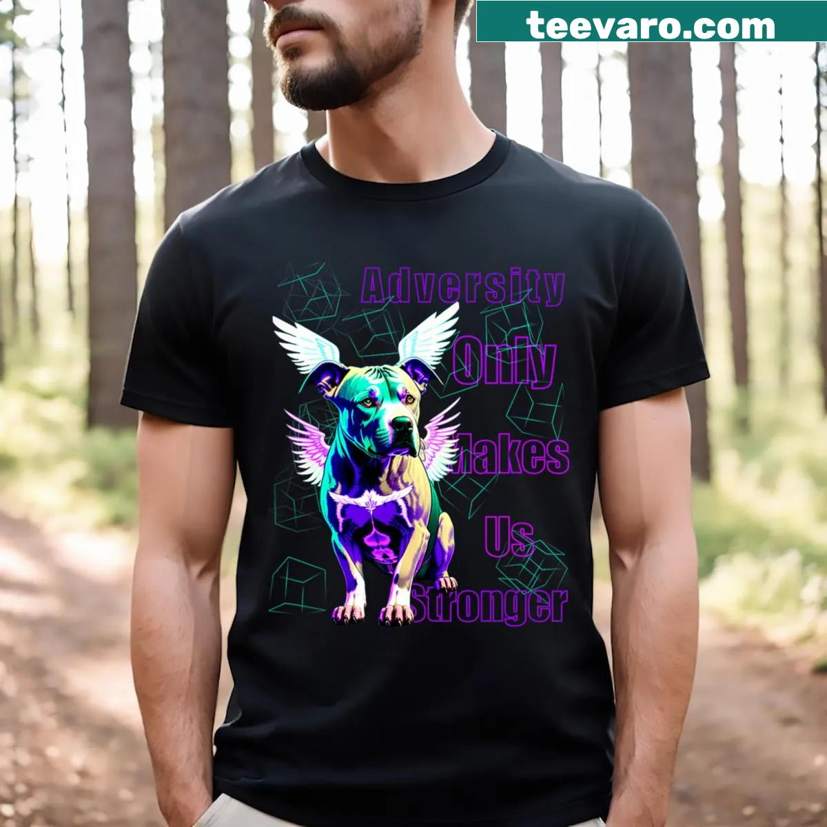 Funny positivity quote about pit bulls on T-shirt — on a men's t-shirt