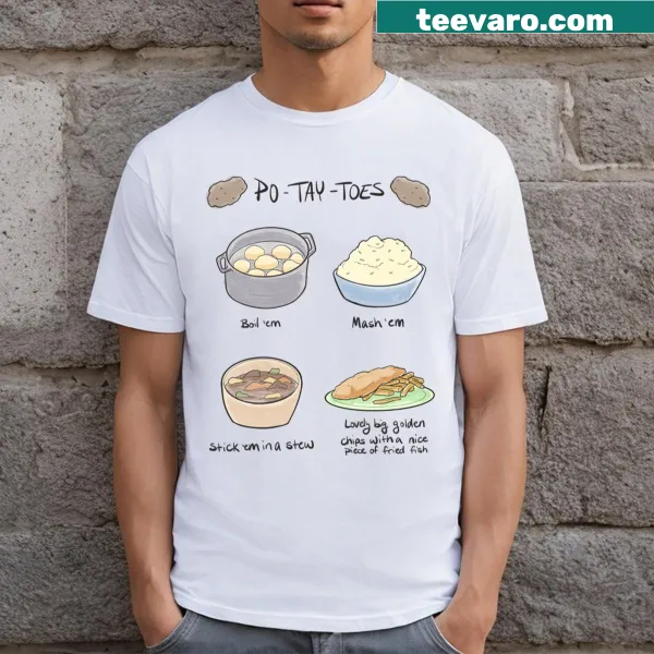 Playful Potaytoes T-shirt celebrating potatoes