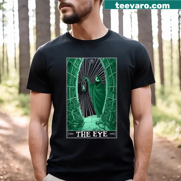 Artistic t-shirt featuring 'The Eye Tarotesque Dark' design