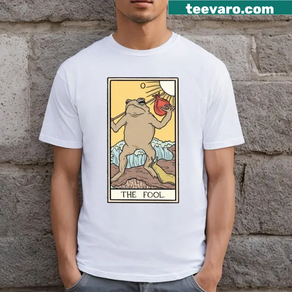Whimsical toad illustration inspired by The Fool tarot card