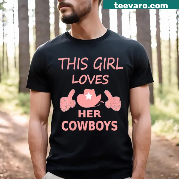 Cute Texas-themed t-shirt with cowboy love graphic
