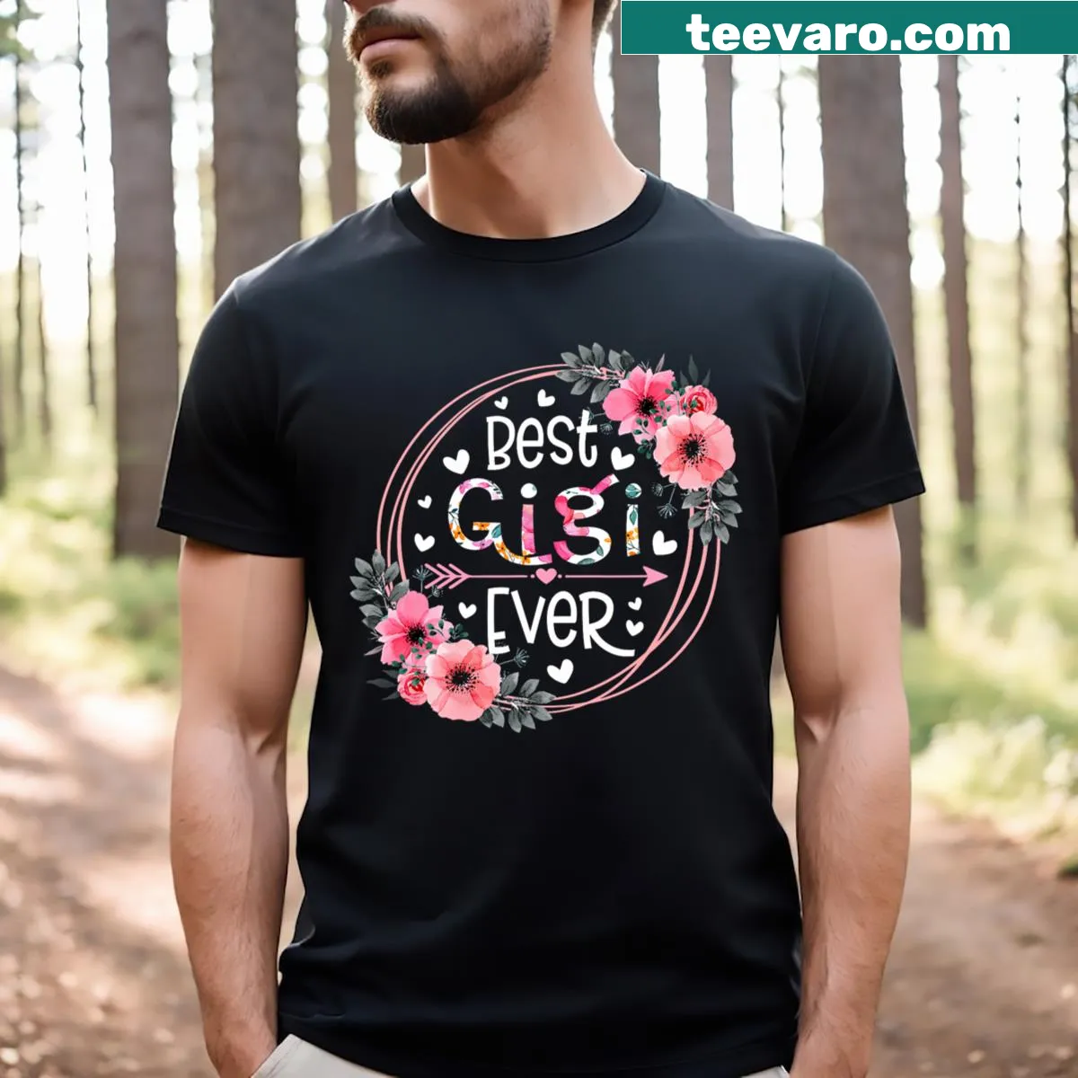 Typographic Best Gigi Ever T-shirt for Mother's Day — on a men's t-shirt