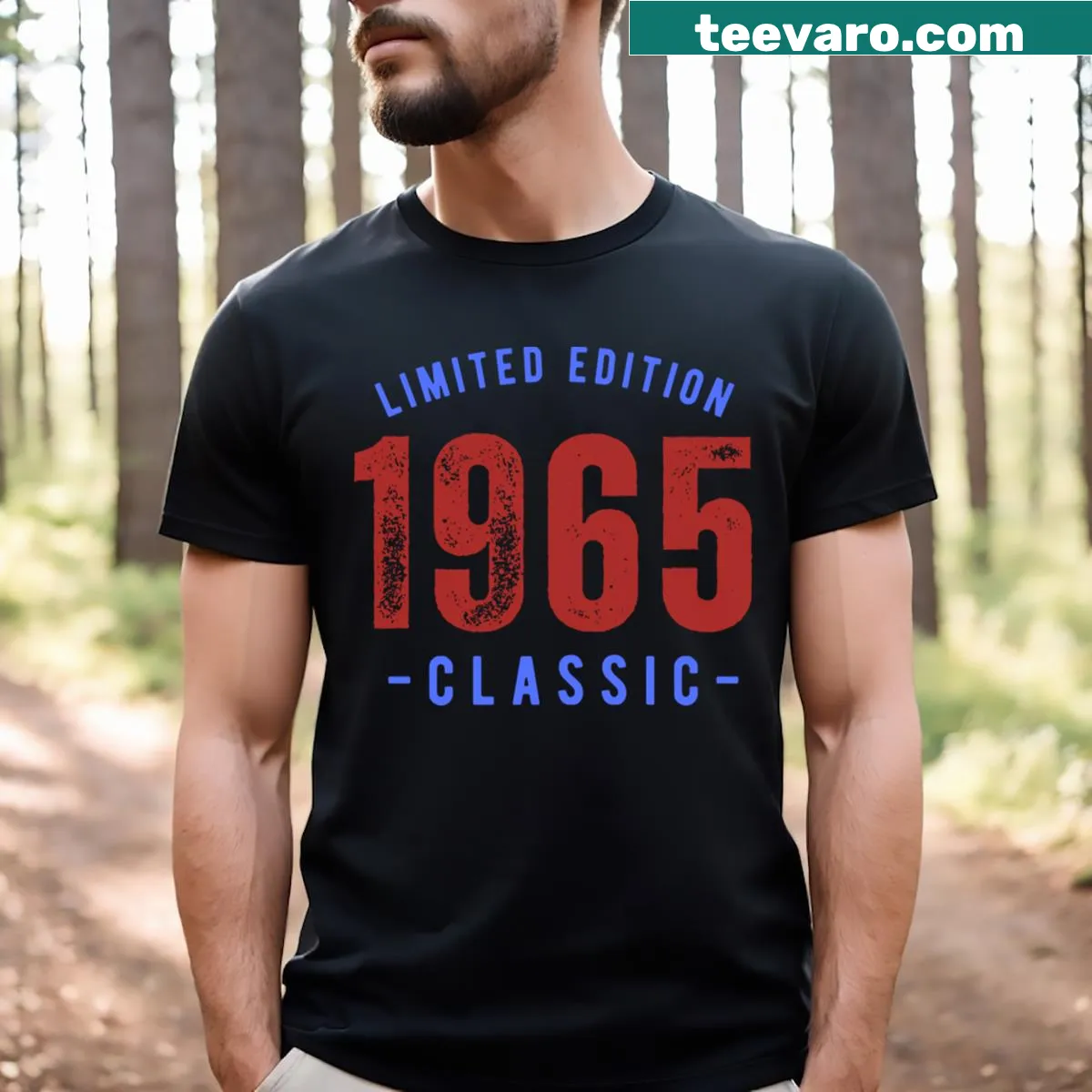 Limited edition vintage-style T-shirt for 60th birthday celebration — on a men's t-shirt