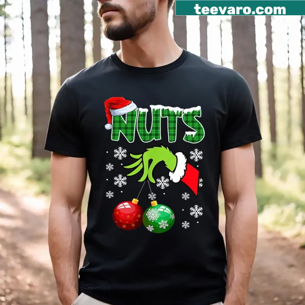 Matching chestnuts illustrated t-shirt for couples at Christmas