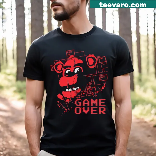 Five Nights At Freddy's Game Over T-shirt with bold gaming graphic