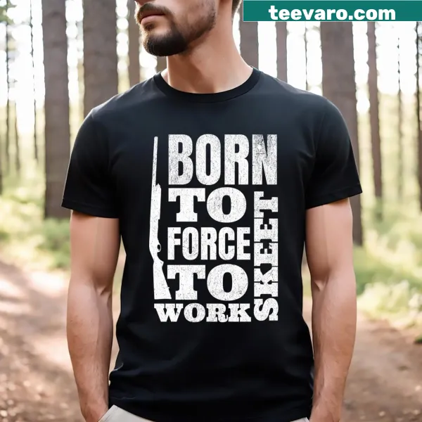Humorous vintage-style skeet shooting t-shirt with a clever phrase