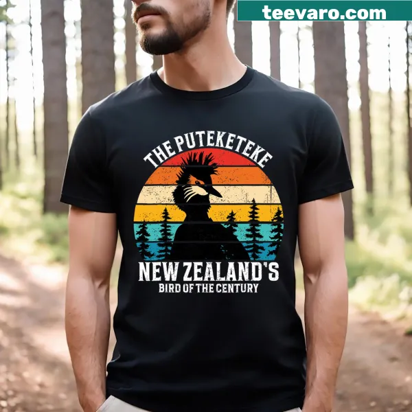 Vintage T-shirt featuring the Puteketeke, New Zealand's Bird Of The Century