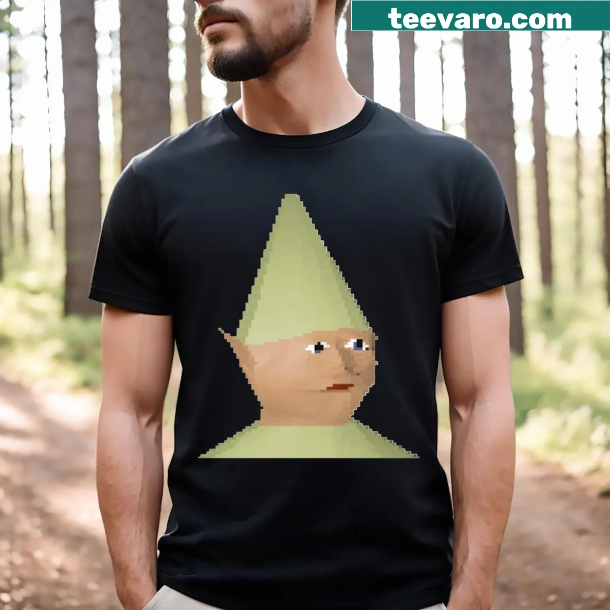 Cartoon gnome illustration on a kid's T-shirt — on a men's t-shirt