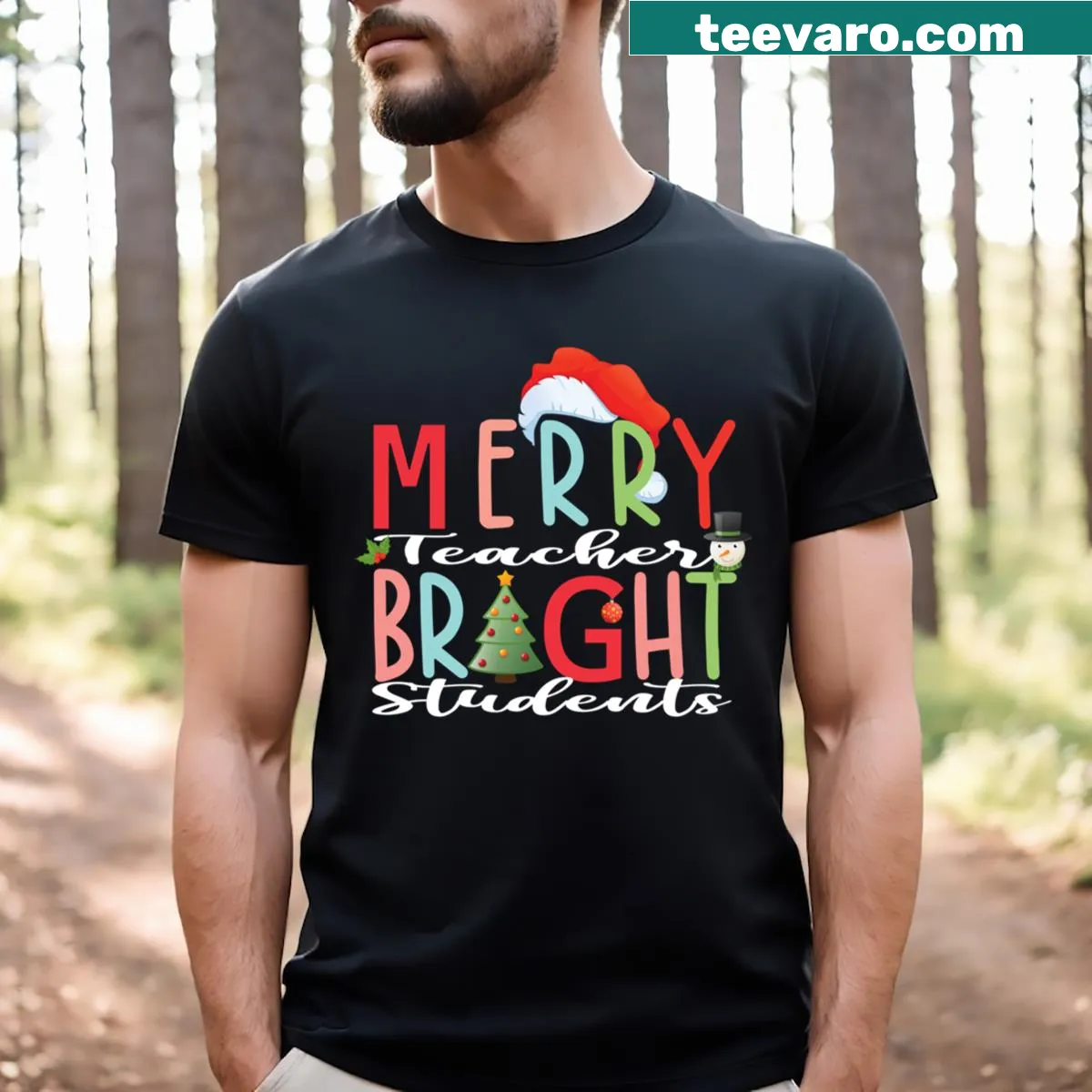 Funny Christmas T-shirt for teachers celebrating students — on a men's t-shirt