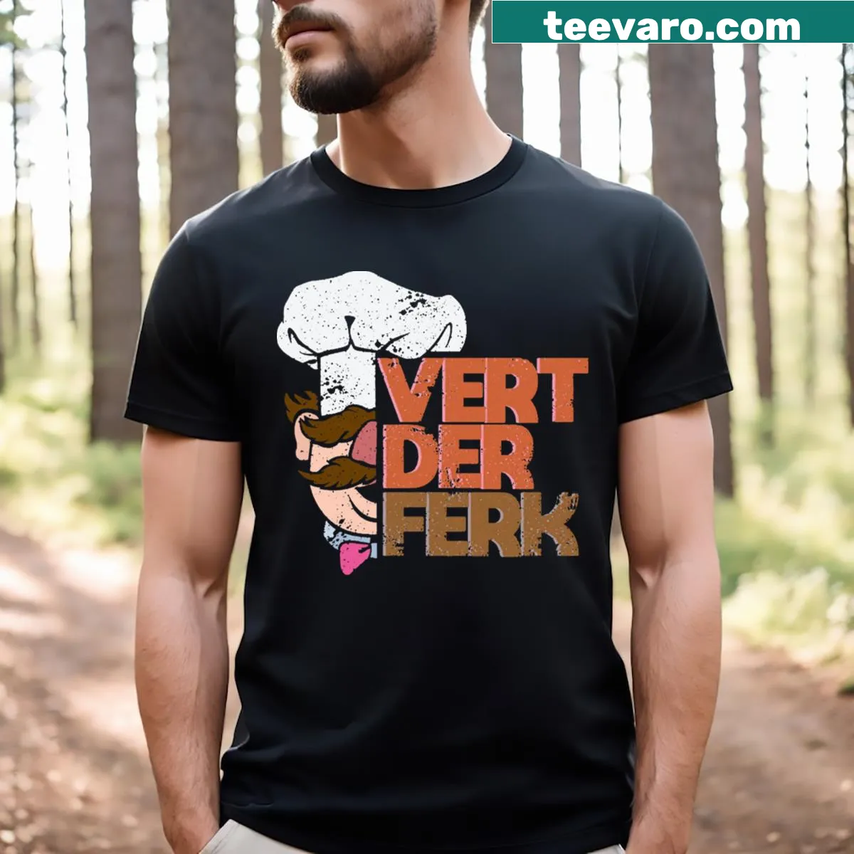Cartoon of the Swedish Chef with humorous text — on a men's t-shirt
