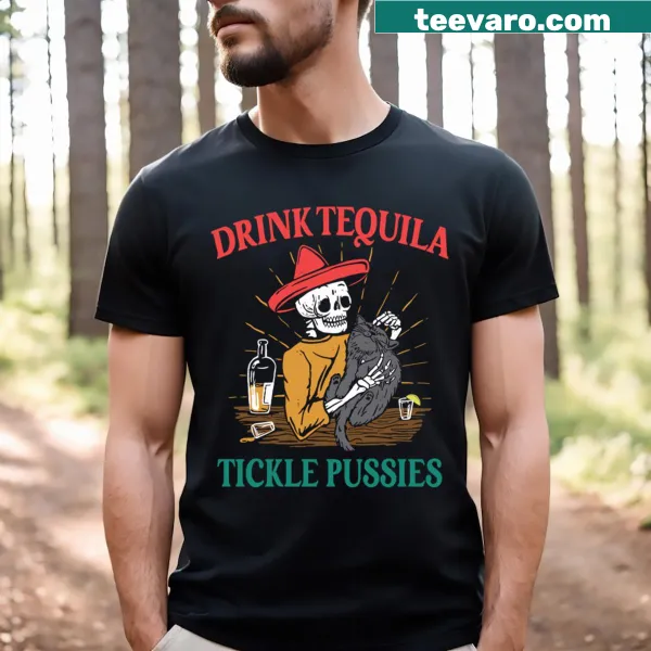 Funny T-shirt with playful tequila-themed text