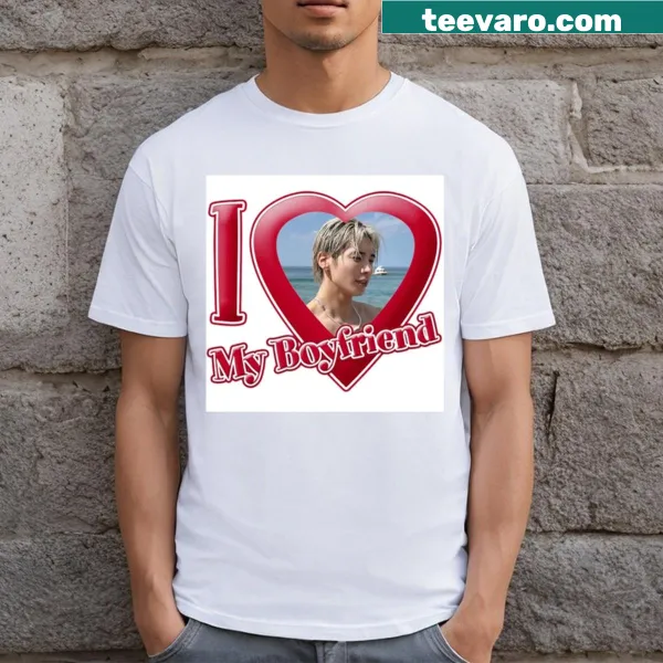 I Heart My Boyfriend Taehyun text t-shirt