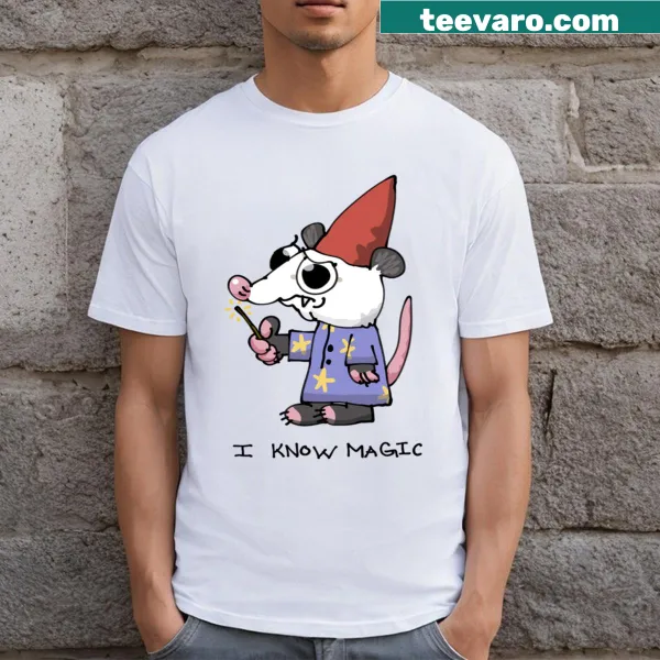 T-shirt with the phrase 'I Know Magic' in simple font