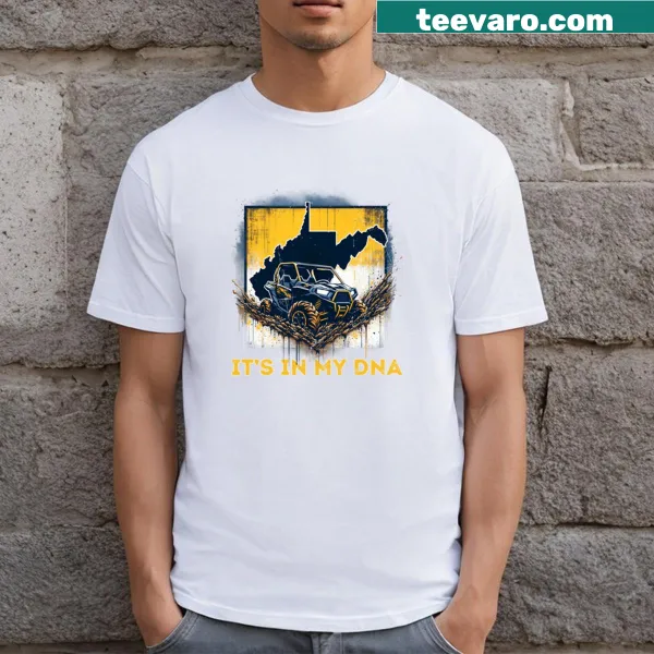 West Virginia-themed t-shirt featuring the Hatfield-McCoy Trail graphic.