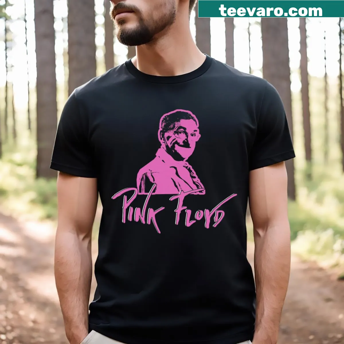 T-shirt featuring Pink Floyd and Andy Griffith Show graphic design — on a men's t-shirt