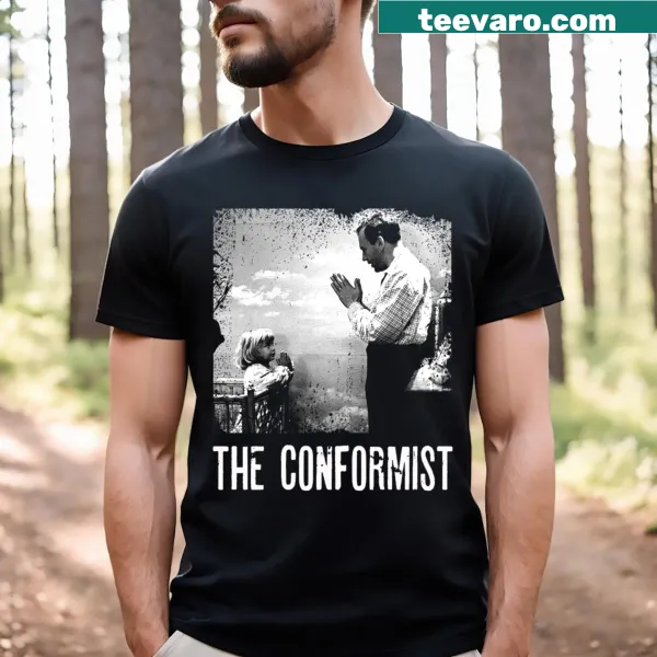 Edgy typography design on a cinema-themed T-shirt