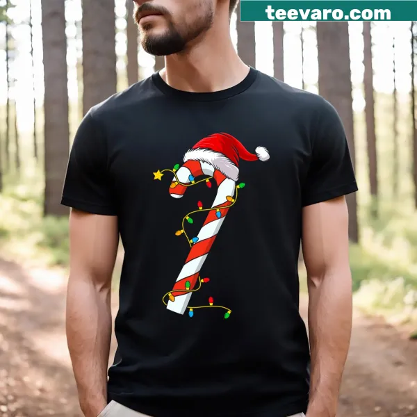 Cute Christmas design with Santa and candy canes for kids