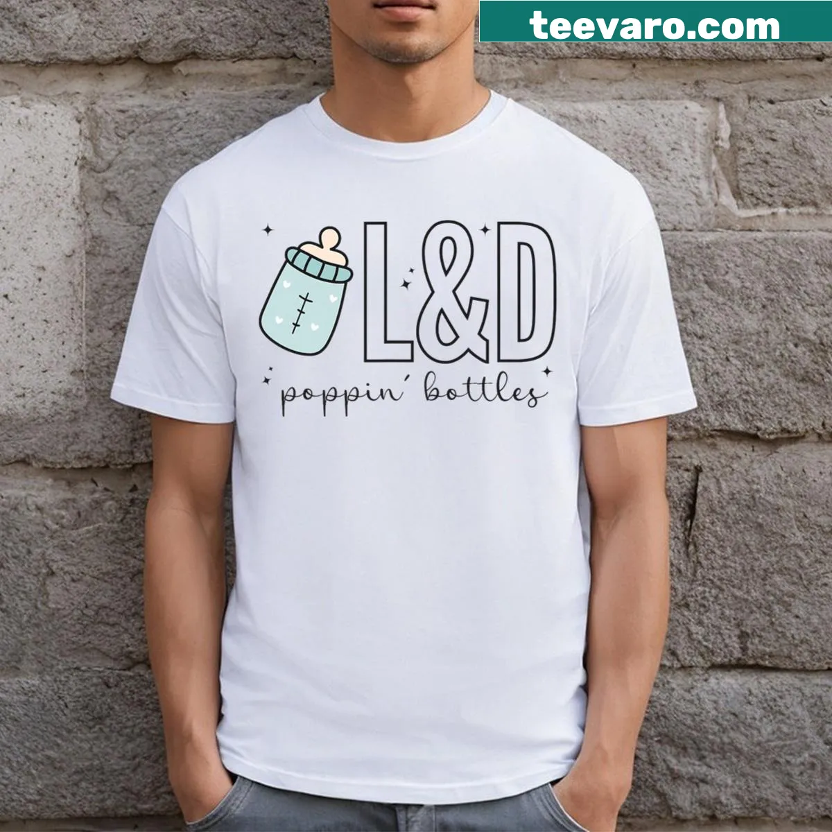 T-shirt for labor and delivery nurses with a New Year theme — on a men's t-shirt