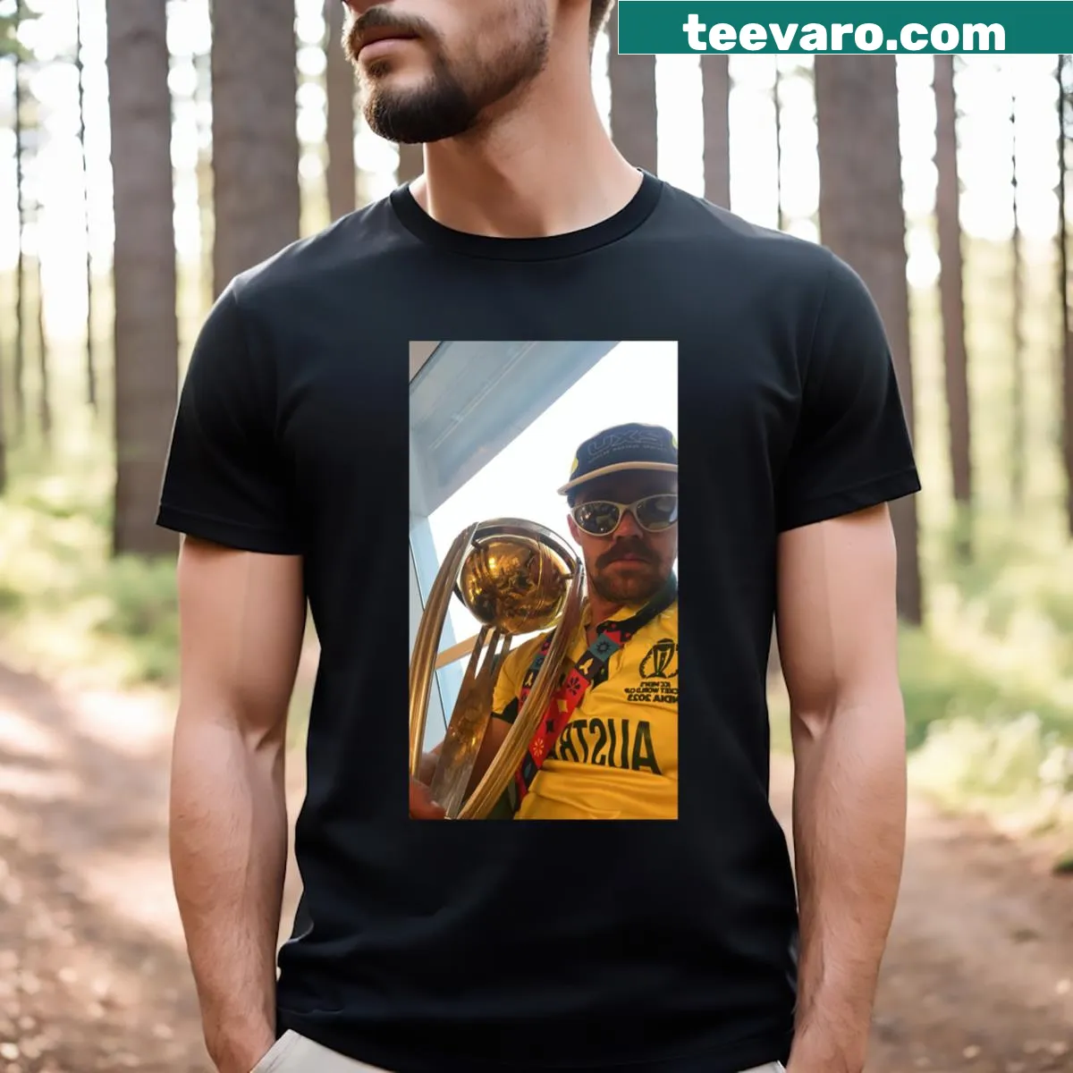 T-shirt featuring 'Absolute Himbos' and graphic of Travis Head for sports fans. — on a men's t-shirt
