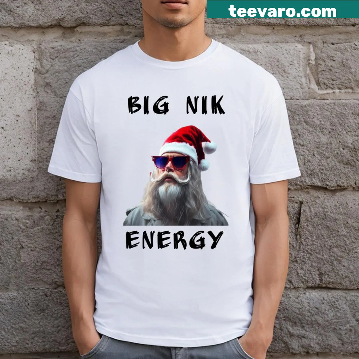 Funny Christmas design featuring Santa t-shirt — on a men's t-shirt