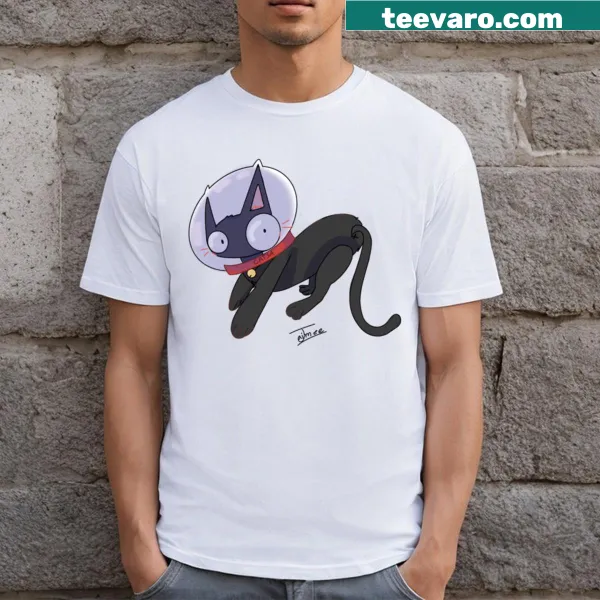 Illustration of a cat in a space suit as an astronaut