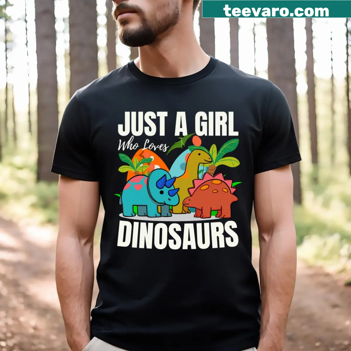 Cute dinosaur graphic on a kids' T-shirt — on a men's t-shirt