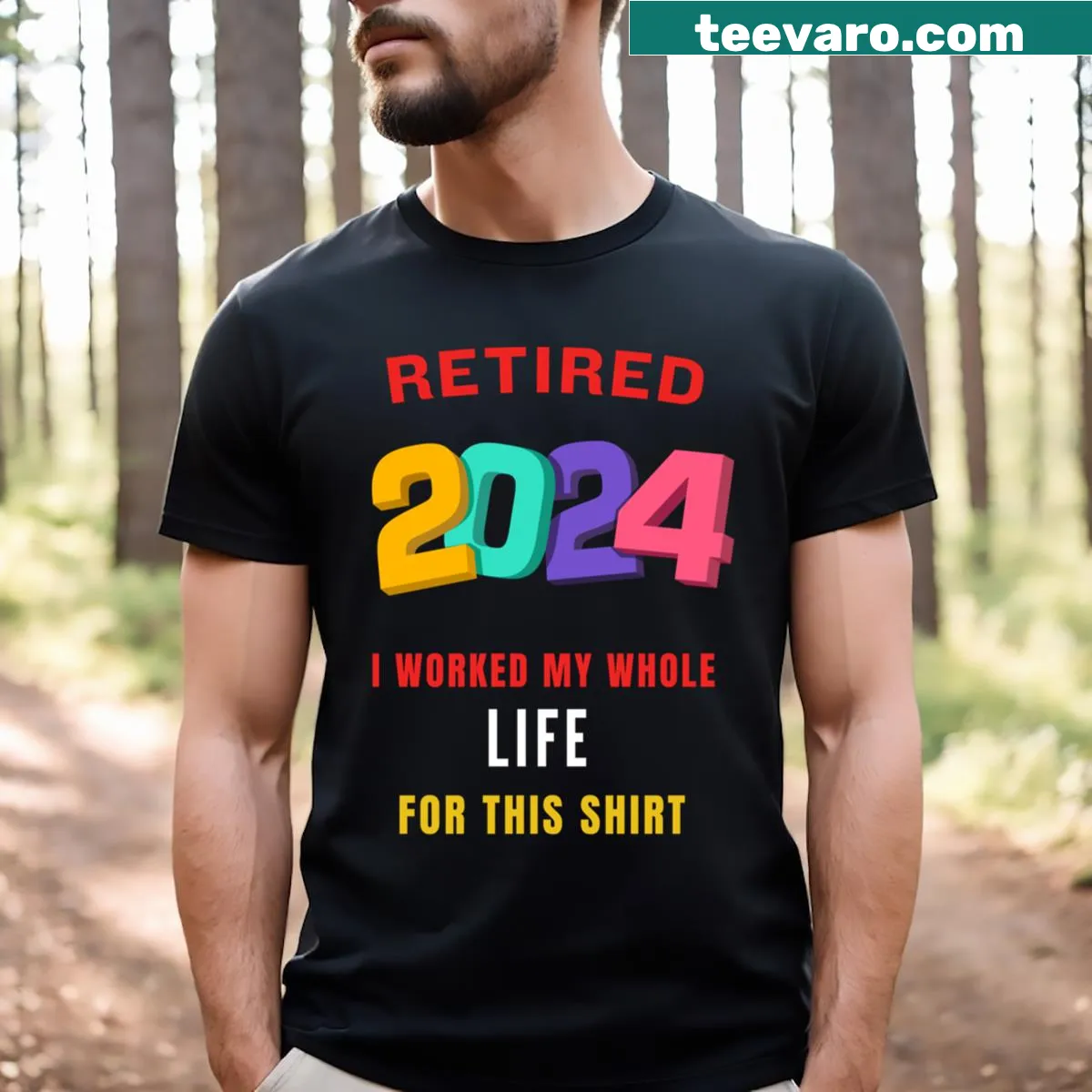 Funny retirement t-shirt for grandpas with humorous text — on a men's t-shirt