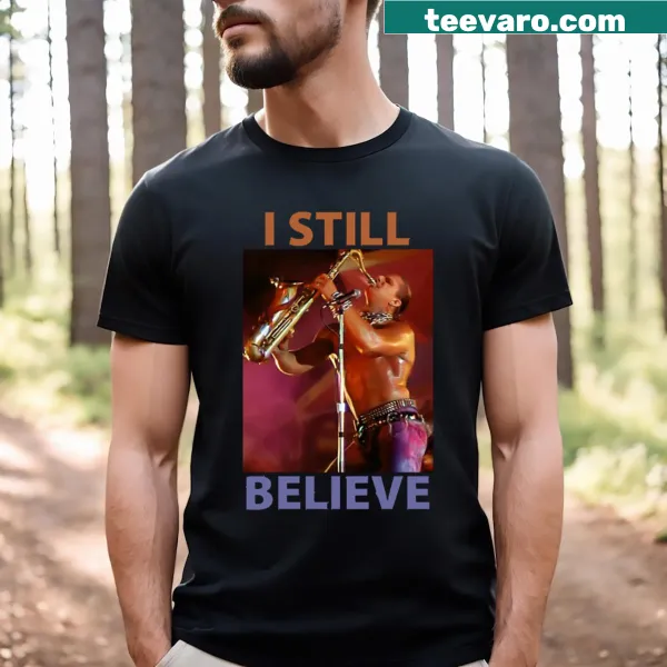 Graphic t-shirt with 'I Still Believe' phrase from Lost Boys