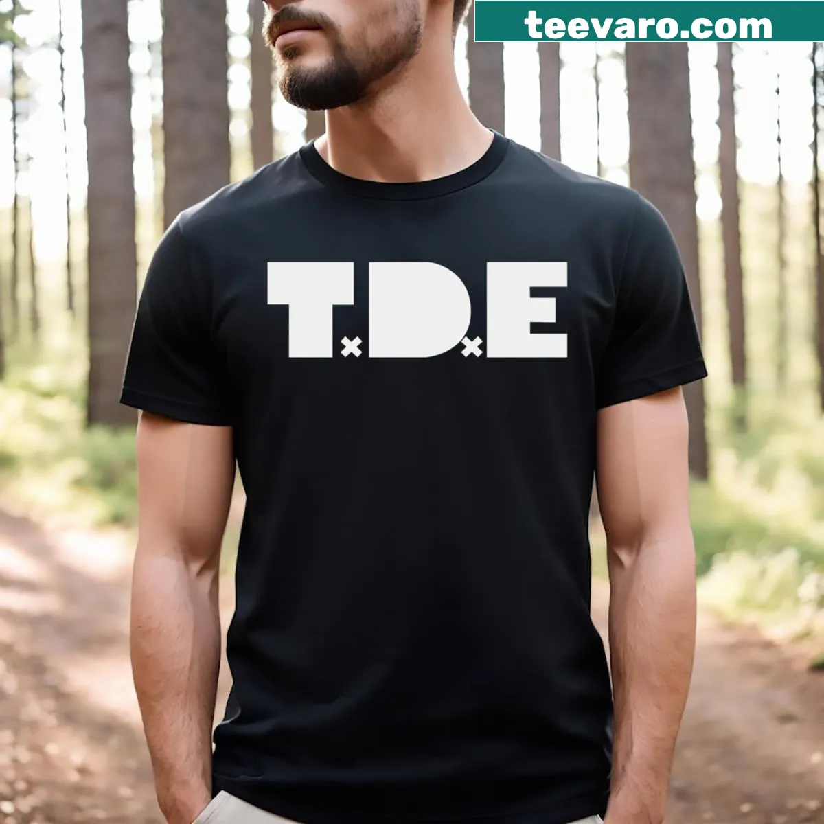 T-shirt with TDE logo for Kendrick Lamar fans — on a men's t-shirt