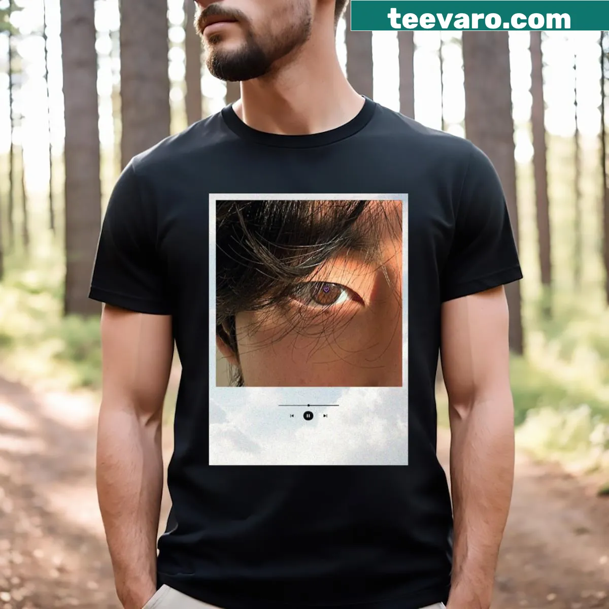 T-shirt inspired by Kim Taehyung's music albums — on a men's t-shirt