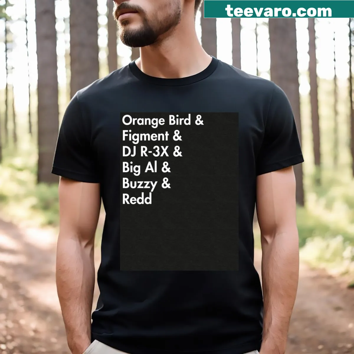 Funny vintage-style Parkstars T-shirt with whimsical graphics — on a men's t-shirt