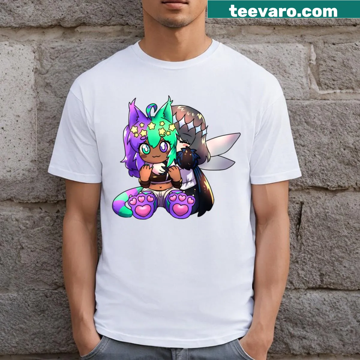 Minimalistic T-shirt with the word 'Saffoberon' in artistic typography — on a men's t-shirt