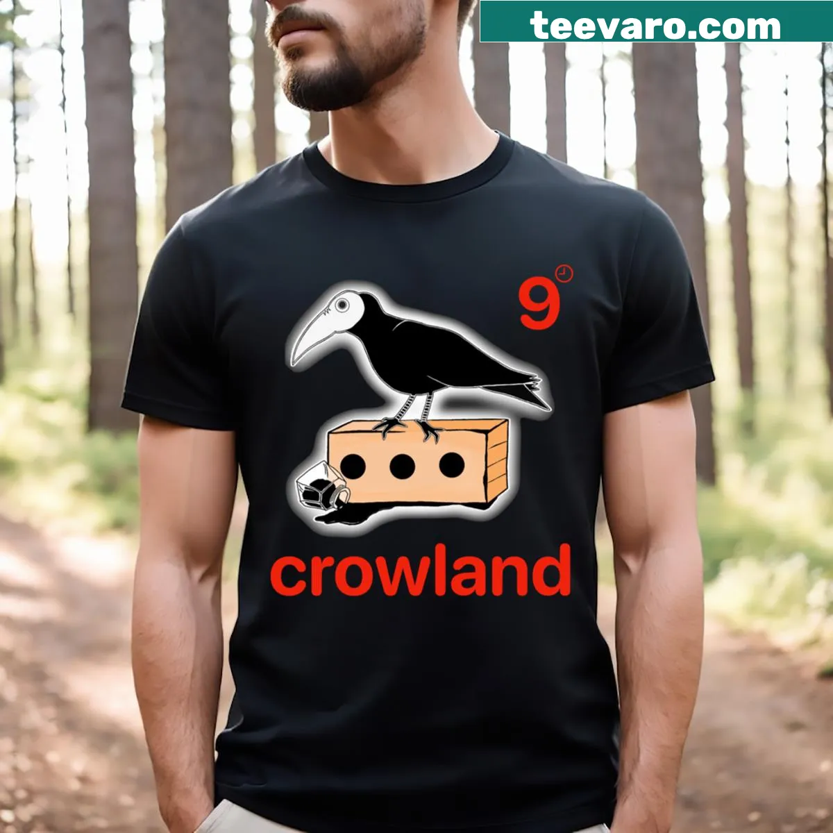 T-shirt featuring the phrase 'This Is Crowland' in fun typography — on a men's t-shirt