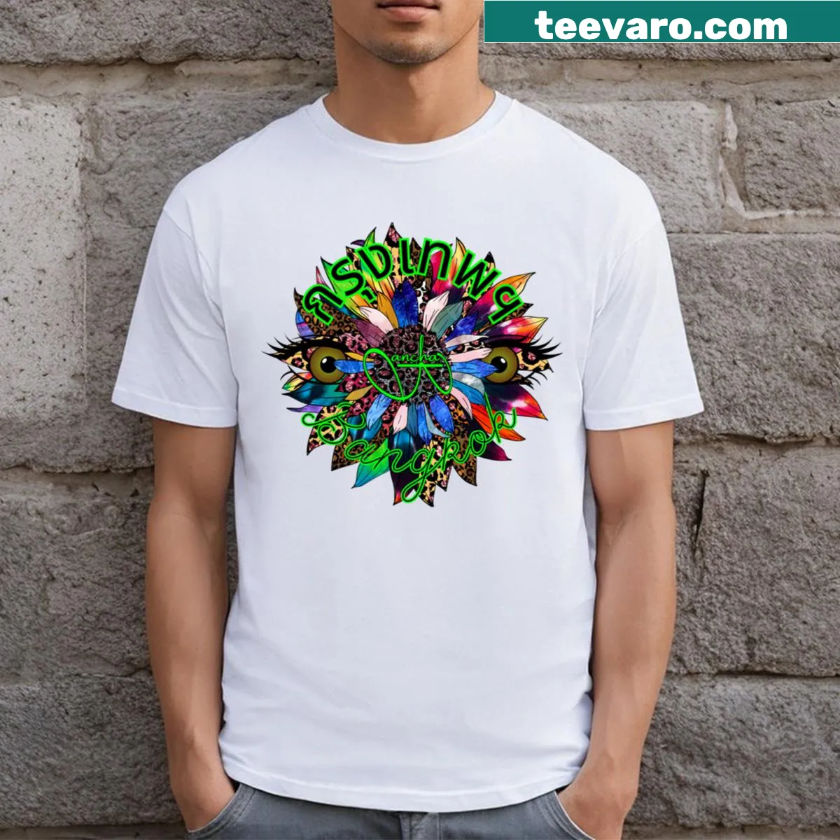 Illustrated Bangkok life design featuring street vendors and markets — on a men's t-shirt