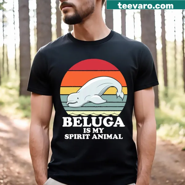 Cute beluga whale T-shirt for kids with whimsical design