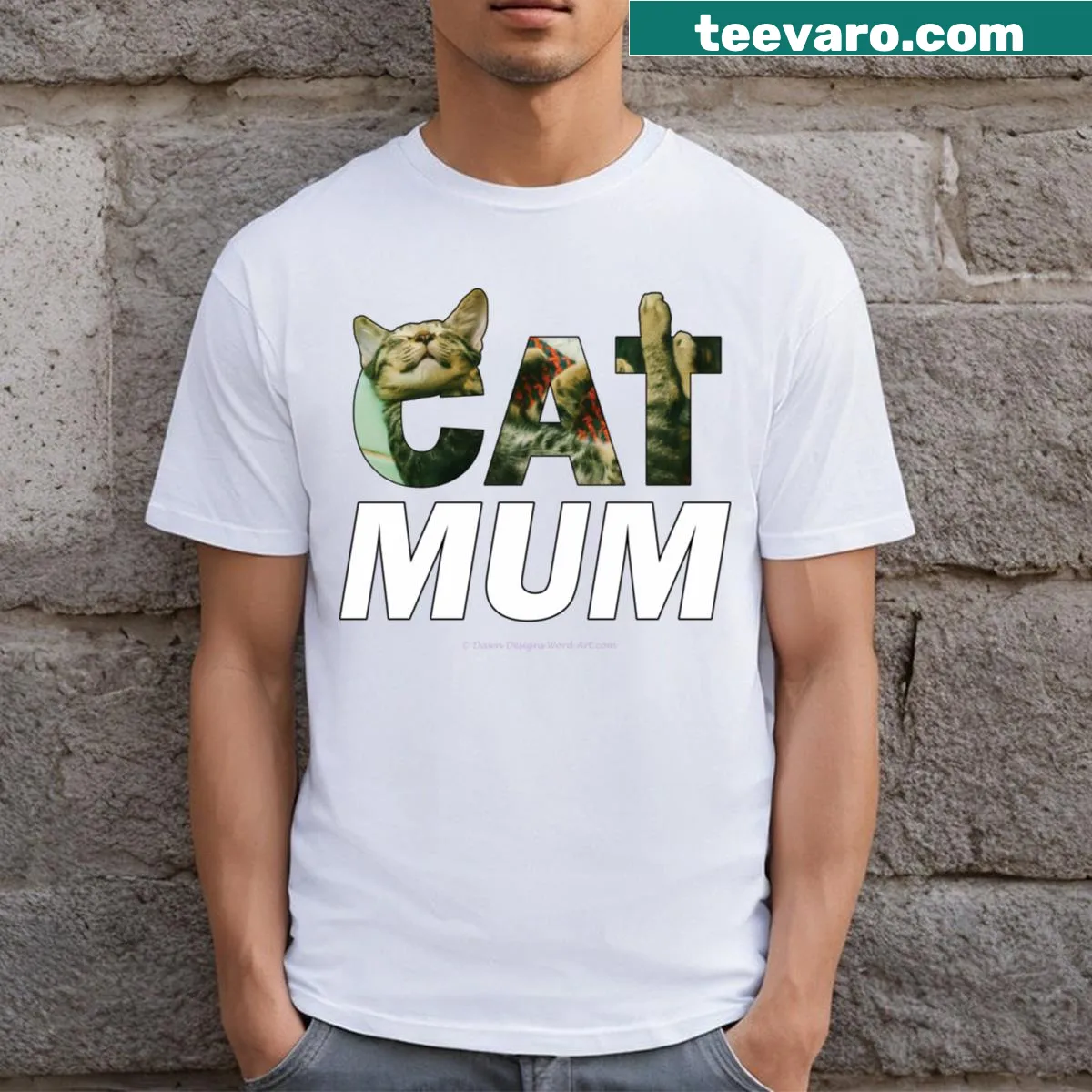 Tabby cat oil painting design on a sentimental T-shirt for cat lovers — on a men's t-shirt