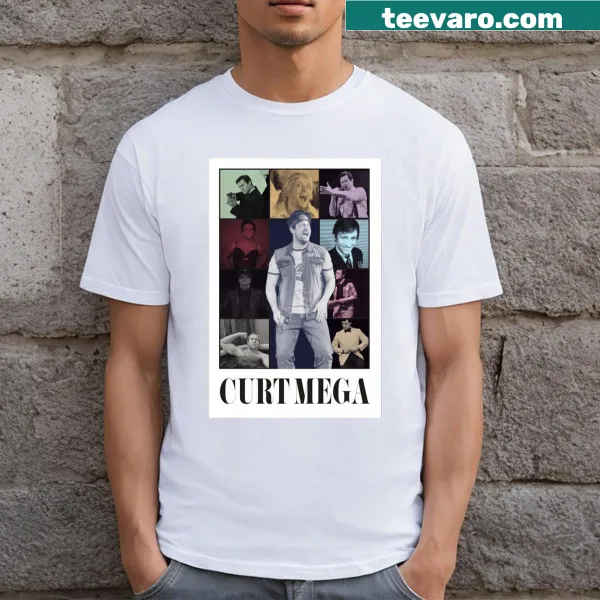 Graphic T-shirt celebrating Curt Mega's The Eras Tour