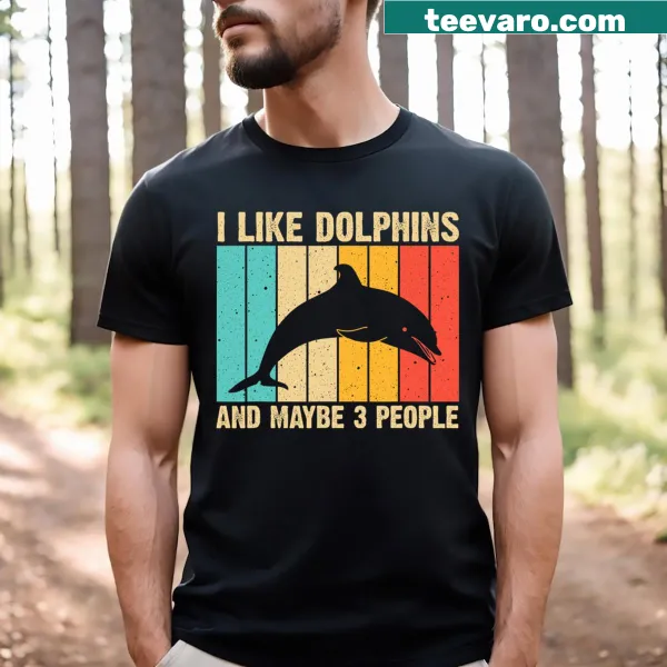 Funny dolphin illustration T-shirt for dolphin lovers