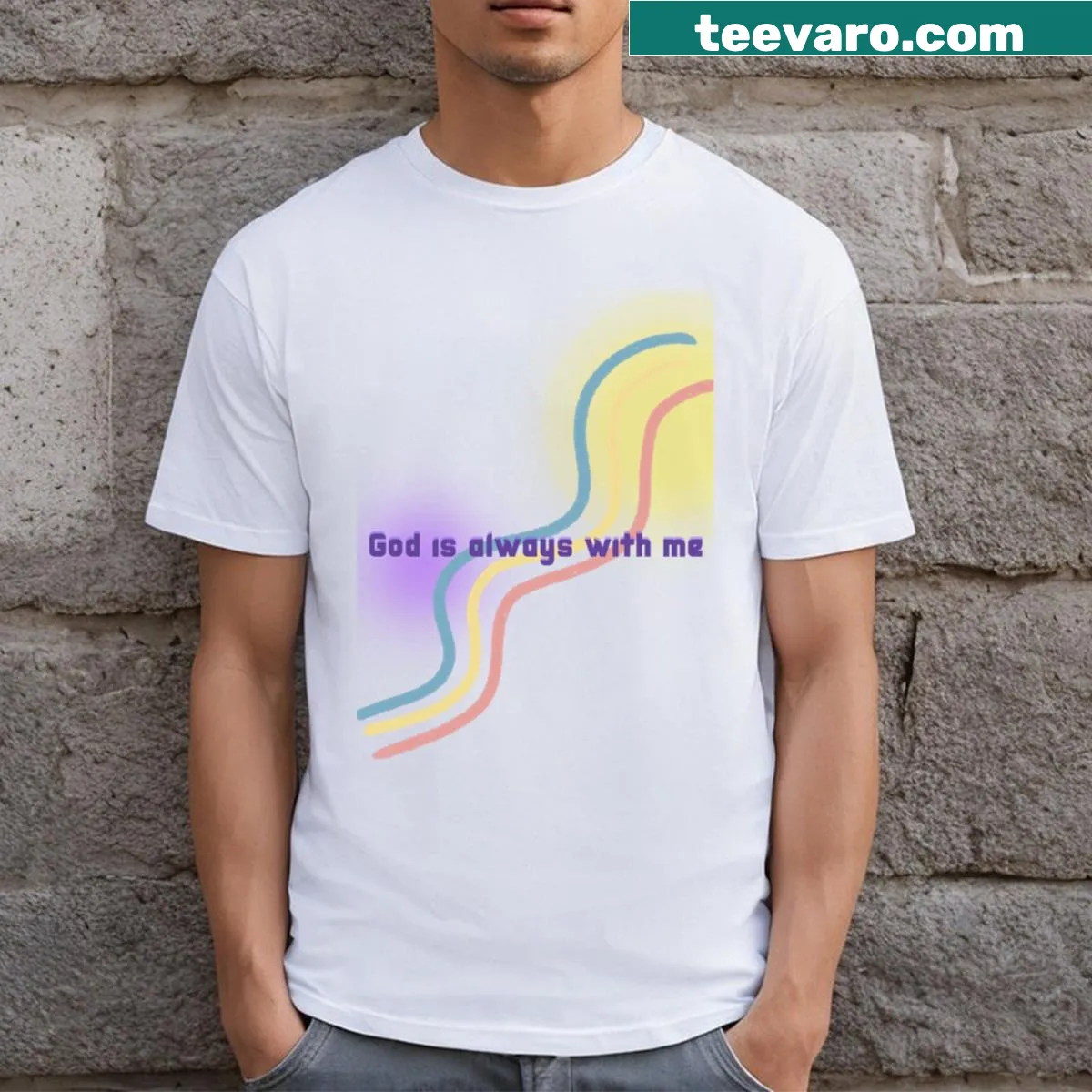 Wholesome T-shirt featuring a faith-based message — on a men's t-shirt