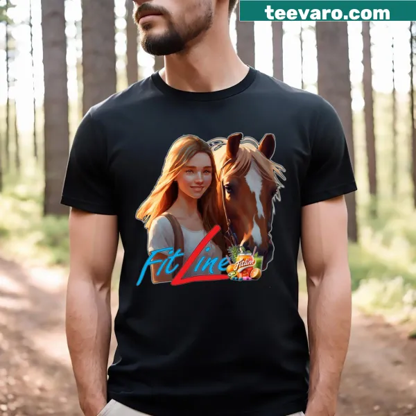 Modern Happy Fitline 4 t-shirt with motivational graphic