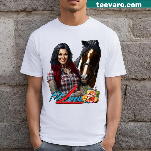 Elegant Happy Fitline 5 t-shirt with uplifting text