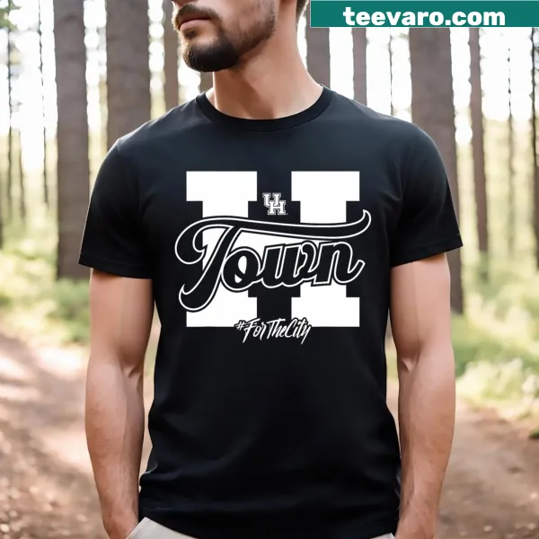 Htown For The City graphic t-shirt celebrating Houston Cougars