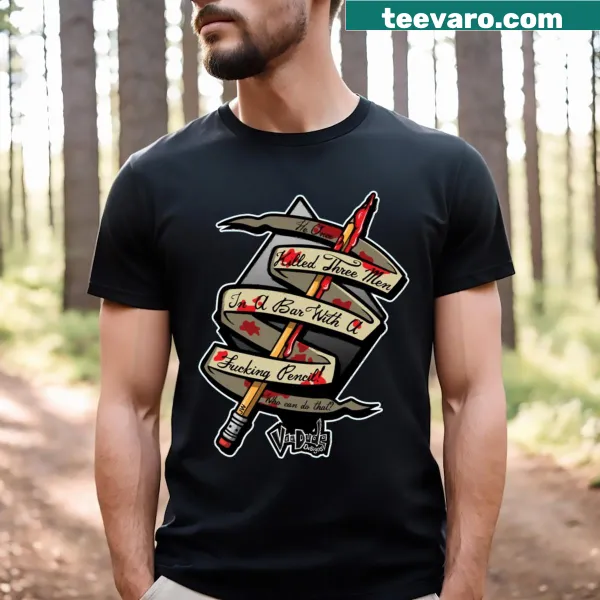 Stylish t-shirt featuring a graphic of a pencil inspired by John Wick